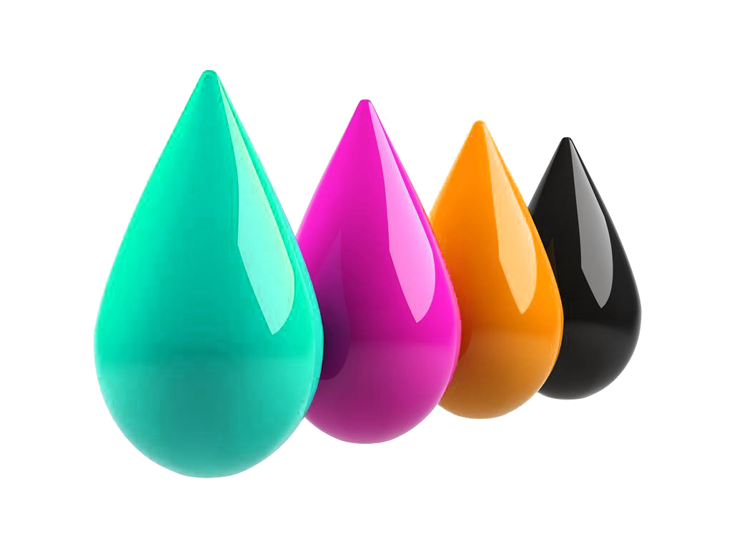 CMYK Ink Drops